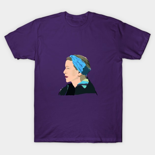 Simone de Beauvoir T-Shirt by Slownessi